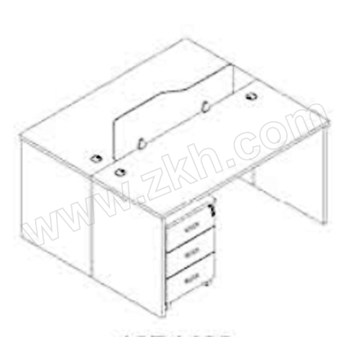 RUNTU/润途 开放式职员桌-双人位 18B1202 1200*1200*750 1张