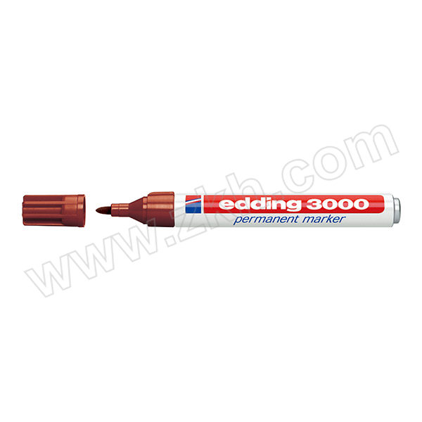 EDDING/艾迪 永久记号笔 3000 圆嘴1.5~3mm 007棕色 1支