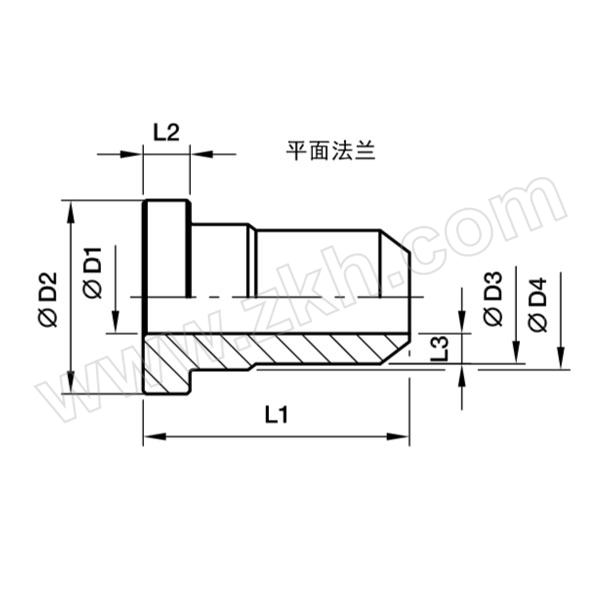 PARKER/派克 AS SAE-6000PSI系列法兰直接头 ASG64/25X5S 1个