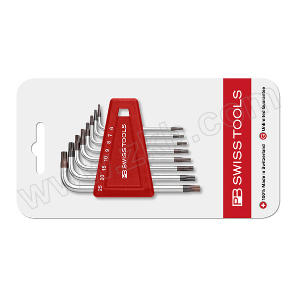 PB/瑞士PB 410HCN系列Torx弯头螺栓起子组件 PB 410.H 8-25 CN 6件(8-25mm) 1套
