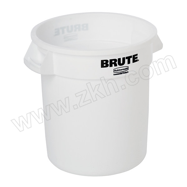 RUBBERMAID/乐柏美 BRUTE®贮物桶(白色不连桶盖) FG261000WHT 39.67(直径)x43.99cm 8.7kg   37.9 L 1个