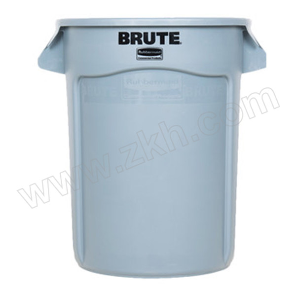 RUBBERMAID/乐柏美 BRUTE®贮物桶(灰色不连桶盖) FG263200GRAY 55.9(直径)x69.2cm 22.5kg   121.1 L  灰色 1个