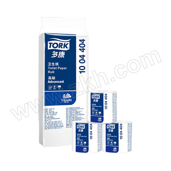 TORK/多康 高级小卷纸 1004404 三层200节 112×100mm 10卷×6提 1箱