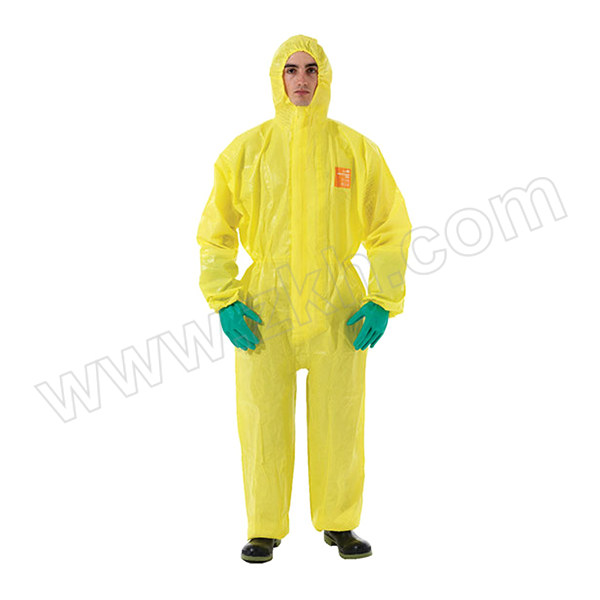ANSELL/安思尔 3000系列双袖连体化学防化服 YE30-W-99-111-02 S 黄色 1件