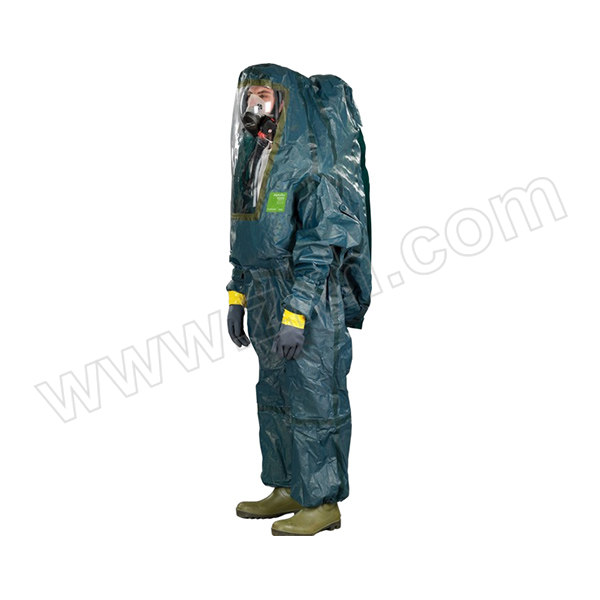 ANSELL/安思尔 4000系列阿波罗连体化学防化服 GR40-T-99-126-06 2XL 绿色 空呼内置 1件