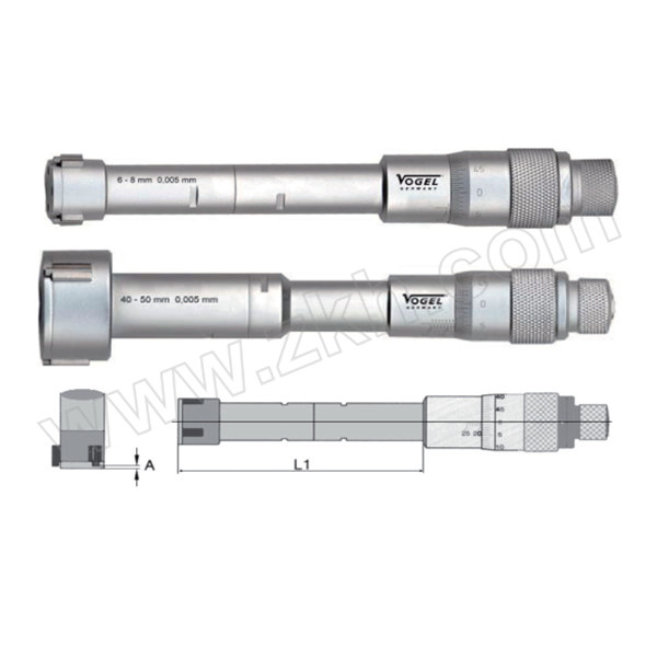 VOGEL/沃戈尔 三爪内径千分尺 23 68433 87-100mm 不代为第三方检测 1把