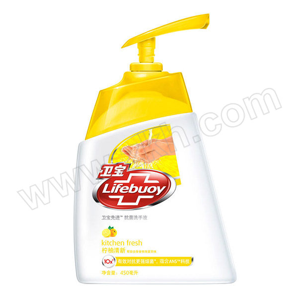 LIFEBUOY/卫宝 先进抗菌洗手液(柠柚清新) 6902088313871 450ml 1瓶