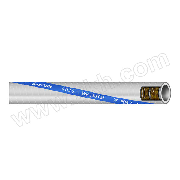 SUPFLOW/赛弗 高级食品管 A5-003-6000-1M-GRY 内径6" 壁厚8.4mm 长1m 灰色 乙烯基丁腈橡胶 压力范围-0.9~10.3bar 1卷