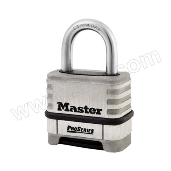 MASTERLOCK/玛斯特锁 高安全性密码挂锁 1174 银黑色 锁钩净高28mm 1把