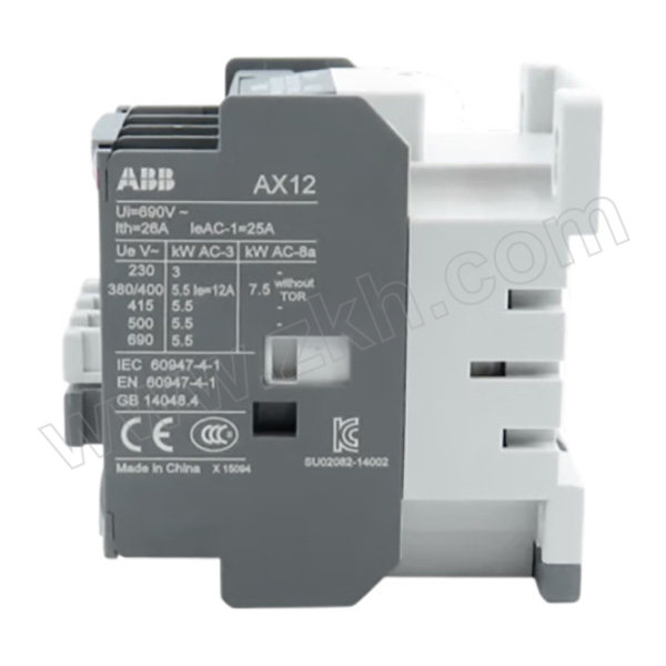 ABB AX三极交流线圈系列接触器 AX12-30-01-80*220-230V50Hz/230-240V60Hz 3P 额定工作电流12A 1台