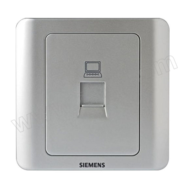 SIEMENS/西门子 远景Vista一位八芯电脑插座RJ45(六类,非屏蔽) 5TG01271CC122 彩银Silver 1个