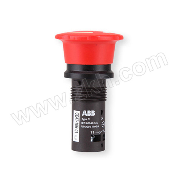 ABB CE系列急停按钮 CE4T-10R-02 安装直径22mm 红色 1个