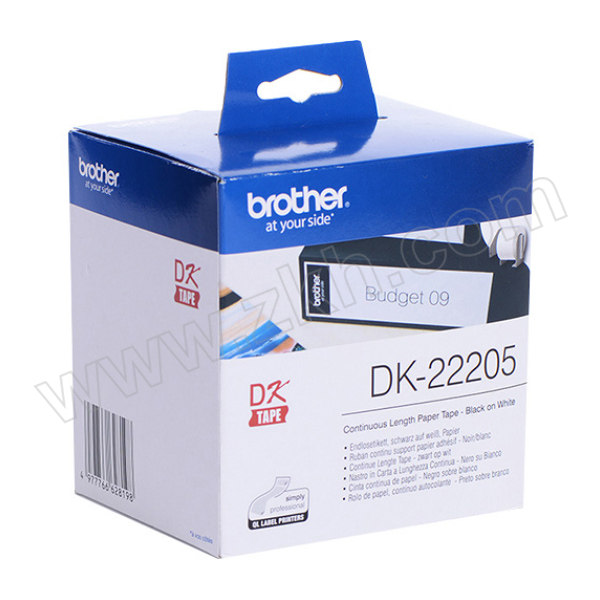 BROTHER/兄弟 DK连续标签 DK-22205 白底黑字 62mm×30.48m 1卷