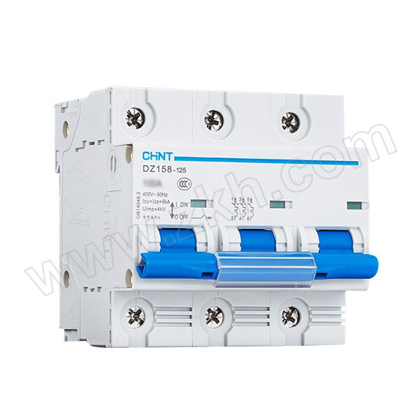 CHINT/正泰 DZ158-125系列大电流小型断路器 DZ158-125 3P 125A(R) C脱扣 额定电流125A 1个