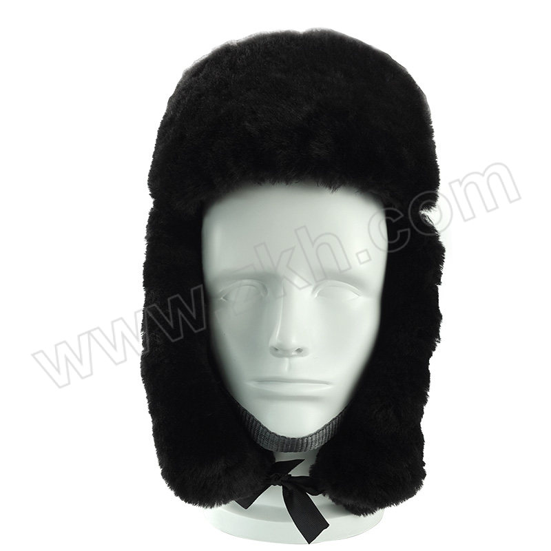 AIWIN 羊剪绒棉安全帽 ZXA1-2 纺革面羊剪绒 黑色 1顶