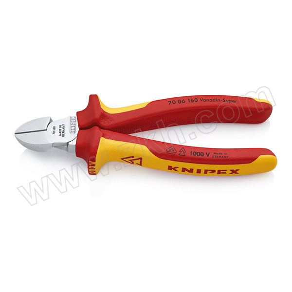 KNIPEX/凯尼派克 绝缘斜口钳 70 06 160 160mm 1把