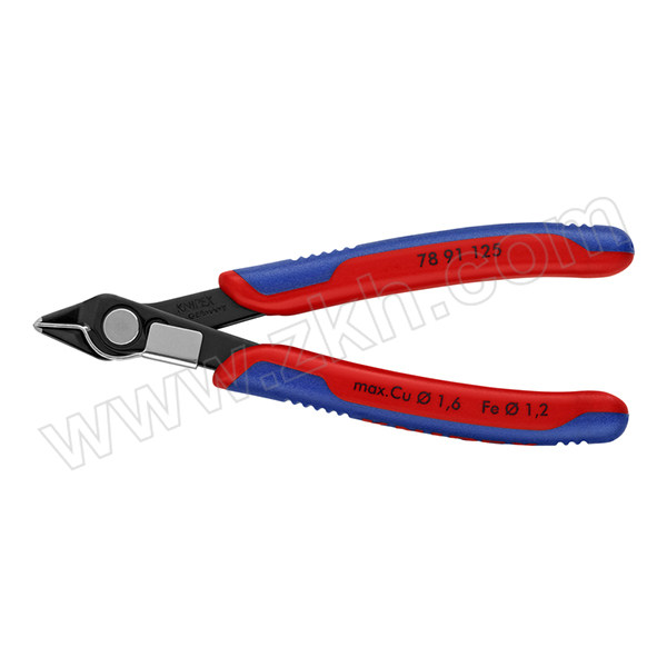 KNIPEX/凯尼派克 电子剪切钳Super Knips 78 91 125 软线ø0.2-1.6，中硬线1.0，硬线0.6mm 1把