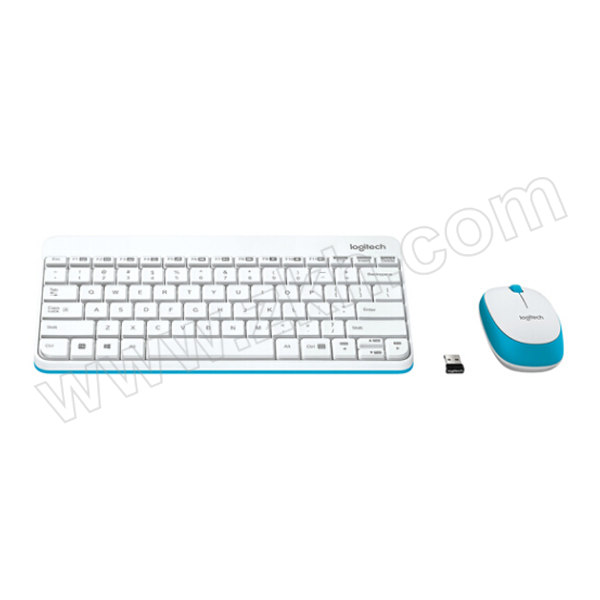 LOGITECH/罗技 笔记本一体机外接窄边框无线键盘鼠标套装 MK245 白色 1套