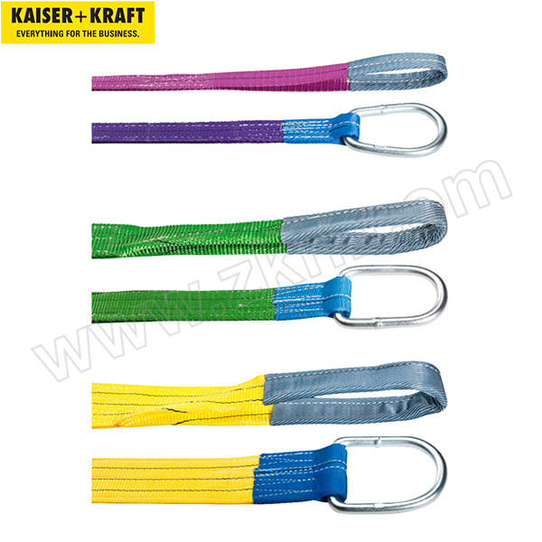 K+K/皇加力 扁吊带 176425 黄色  带2个环  有效长度4000mm 2个 1包