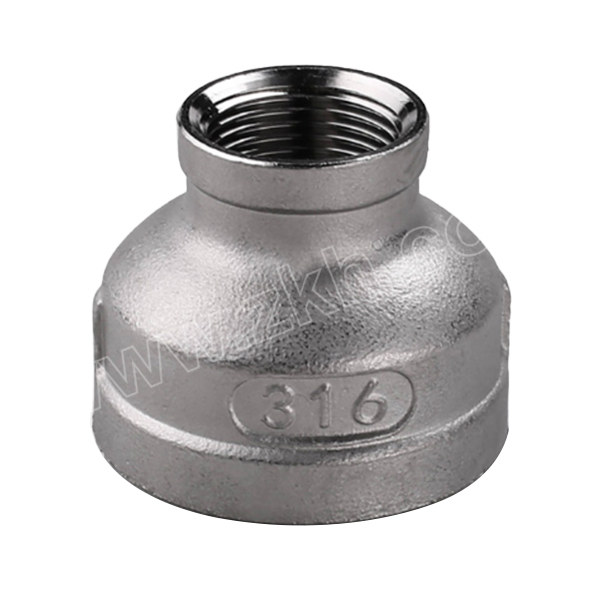 hgpv鸿冠304不锈钢异径内丝管箍234dn50dn20bsptzg螺纹1个