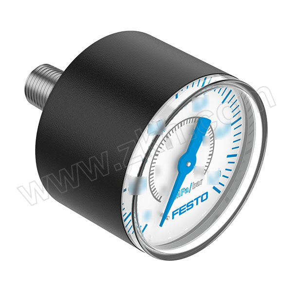 FESTO/费斯托 PAGN系列压力表 PAGN-40-1M-R18-1.6 压力范围0~1MPa 标准式 表盘外径40mm 接口R1/8 2849916 1件
