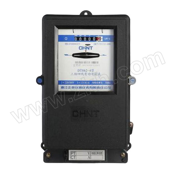 CHINT/正泰 DT862型三相四线电能表 DT862-4 220/380V1.5(6)A 2级 互感式 1个