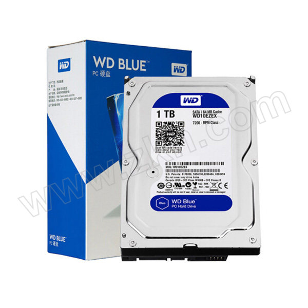 WD/西部数据 硬盘 WD10EZEX 蓝盘 1T 7200转64MB SATA3 1个