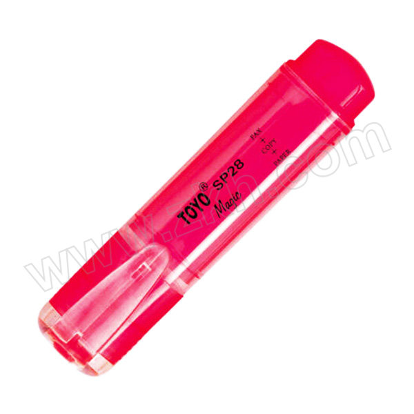 TOYO/东洋 荧光笔 SP-25 红色 10支/盒 1盒