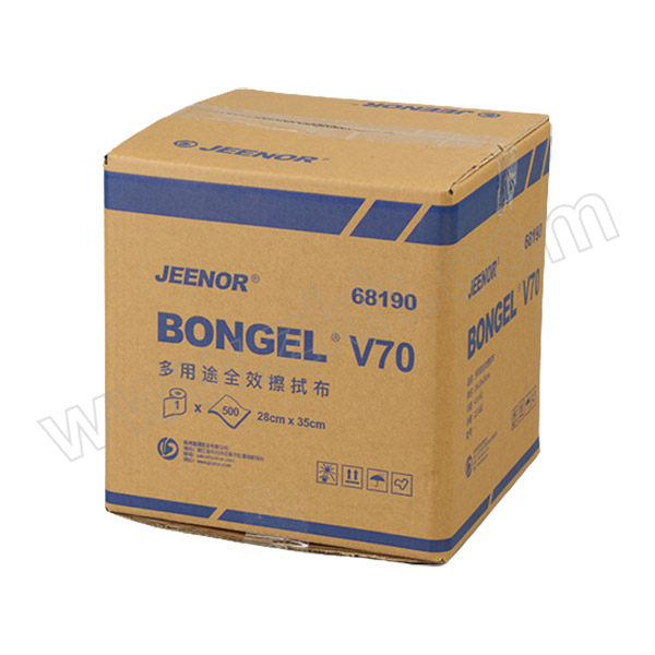 JEENOR/洁诺 BONGEL V70多用途全效擦拭布 68190 湖蓝色 28×35cm 大卷式 1箱
