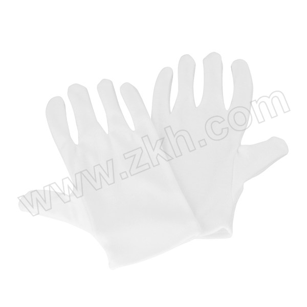 ZKH/震坤行 加厚白棉礼仪手套 D-TK4787 均码 TC棉 288g±20/打 长21±1cm 1双