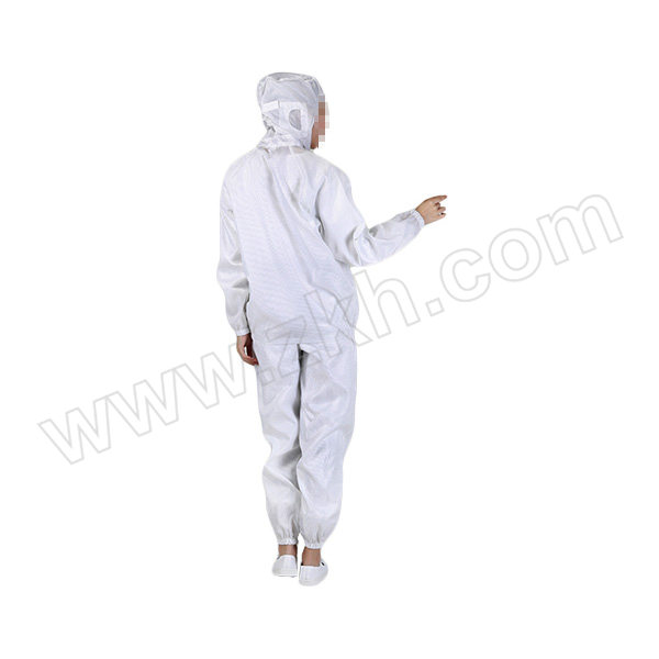 HYJJ/翰洋洁净 连帽防静电分体服 H-1107 M 白色 1套