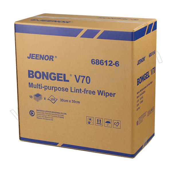 JEENOR/洁诺 BONGEL V60多用途无尘擦拭布 68612-6 白色 30*30cm 1箱