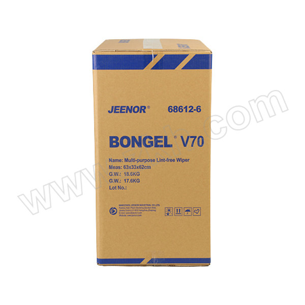 JEENOR/洁诺 BONGEL V60多用途无尘擦拭布 68612-6 白色 30*30cm 1箱