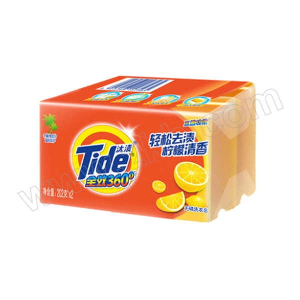 TIDE/汰渍 全效360度三重功效洗衣皂 6903148157565 柠檬清新202g*2 1组