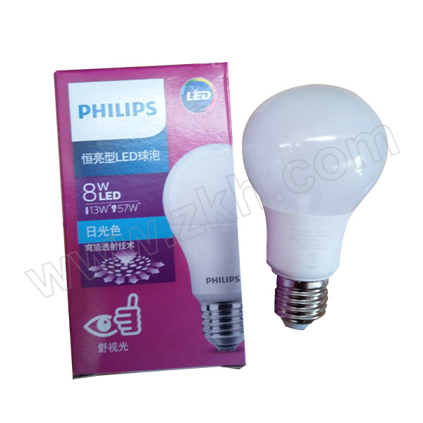 PHILIPS/飞利浦 LED球泡（恒亮型） 8W A60 E27 830 黄光 750lm 1个