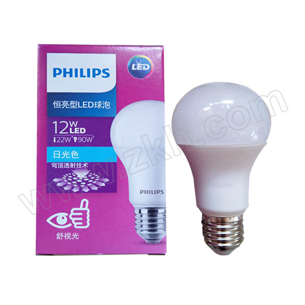 PHILIPS/飞利浦 LED球泡（恒亮型） 12W A60 E27 830 黄光 1300lm 1个