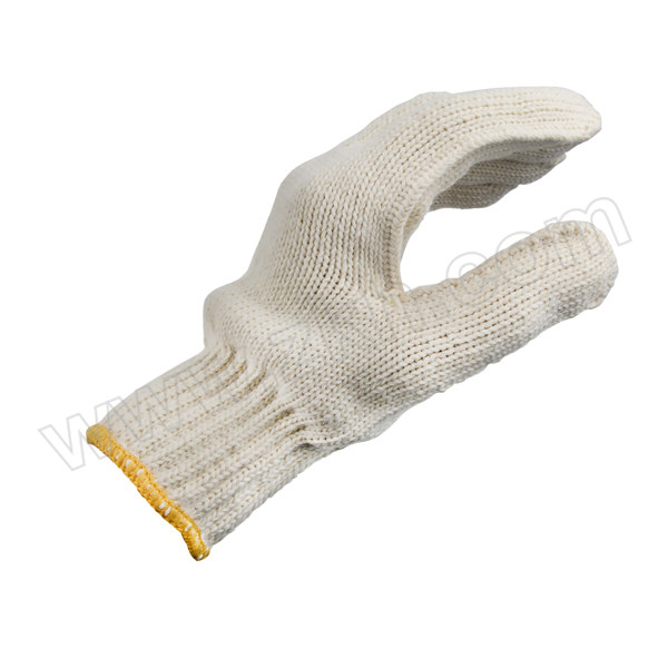 AIWIN Xtr-relia 本色纱线虎口加壮型手套 10457 7针 本白 720g/打 黄边 1双