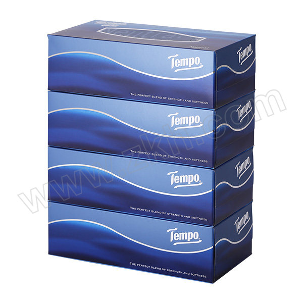 TEMPO/得宝 蓝色硬盒抽纸 T2274 210×195mm 3层 无香 90抽×4盒×8提 1箱