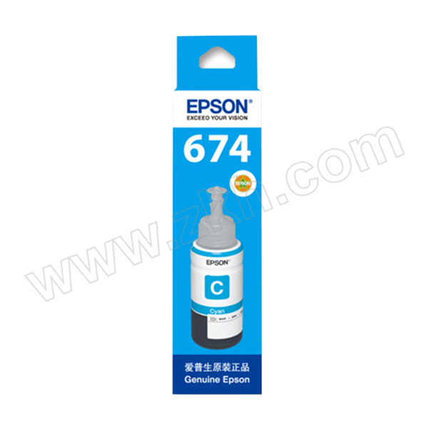 EPSON/爱普生 墨水补充装 T6742 青色 1盒
