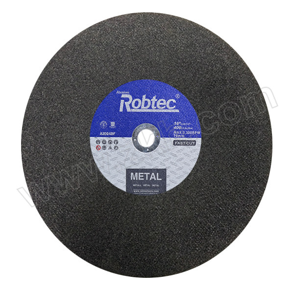 ROBTEC T41黑色单网金属切割片 400×3×32大功率专用型 1片