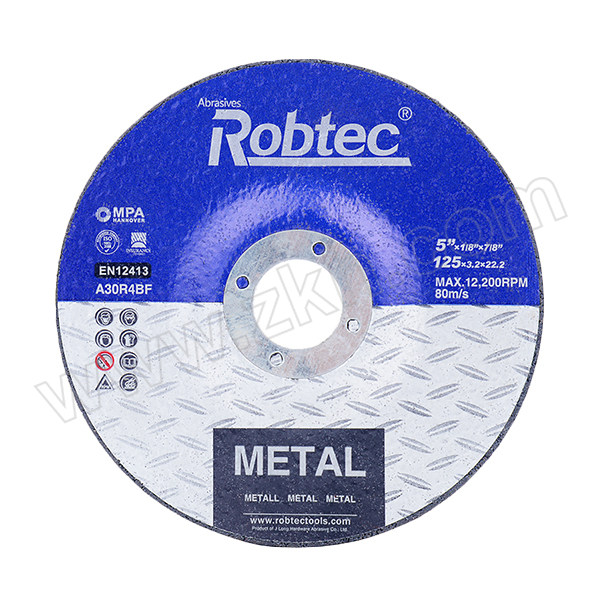 ROBTEC T42黑色双网不锈钢切磨片 125×3×22 1片