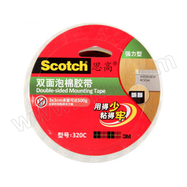 3M 思高 双面泡棉胶带 320c 18mm*5.5m 1卷