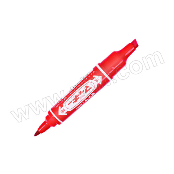 ZEBRA/斑马 MO-150 大麦奇双头油性记号笔 MO-150 红色 粗头6.0mm 细头1.5-2.0mm 10支 笔杆塑料材质 1盒