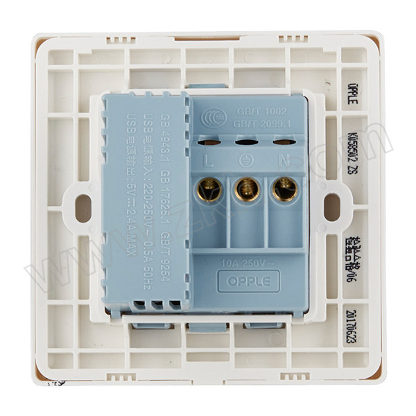 XINXIN/新鑫 五孔带USB插座 PC材质 白色 86mm 1套