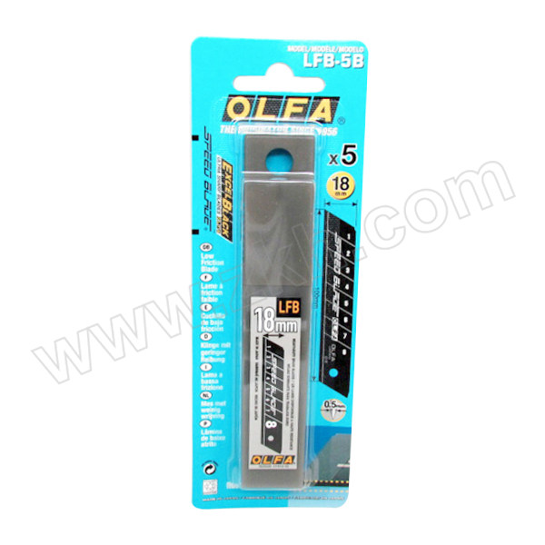 OLFA/爱利华 OLFA Speed Blade重型刃涂氟快速切割黑刀片 
5片塑盒+吸塑装/LFB-5B LFB-5B 1盒