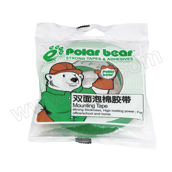 POLAR BEAR/北极熊 大泡棉双面胶带 SP-012G 24mm×5m 1卷