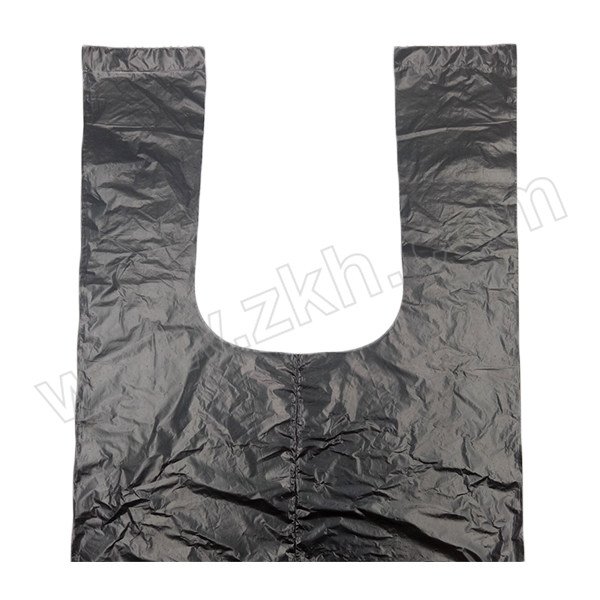 QIZHENG/奇正 背心式垃圾袋 HL-047 50×70cm 厚度1丝 黑色 25只 1卷