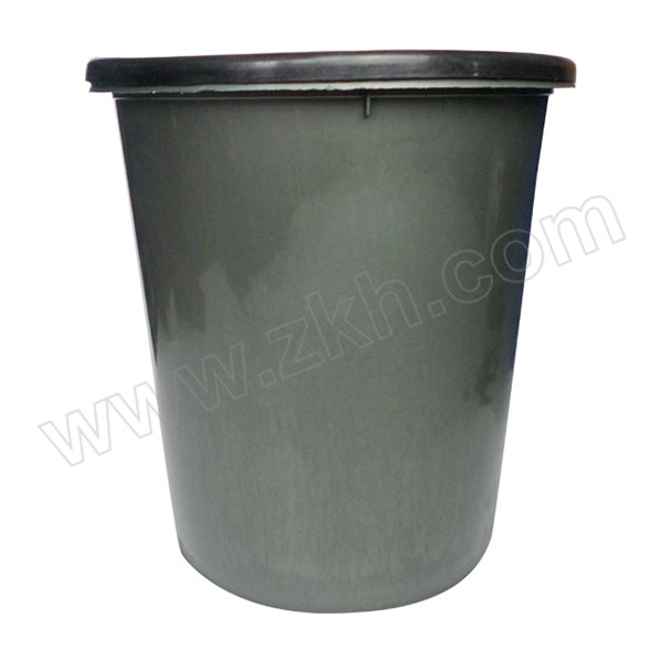 ZIREN/滋仁 扣式圆形垃圾桶 LT-022 φ260×280mm 8L 灰色 1个