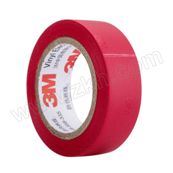 3M PVC电气绝缘胶带-普通型 1500 红色 18mm×10m×0.13mm 1卷