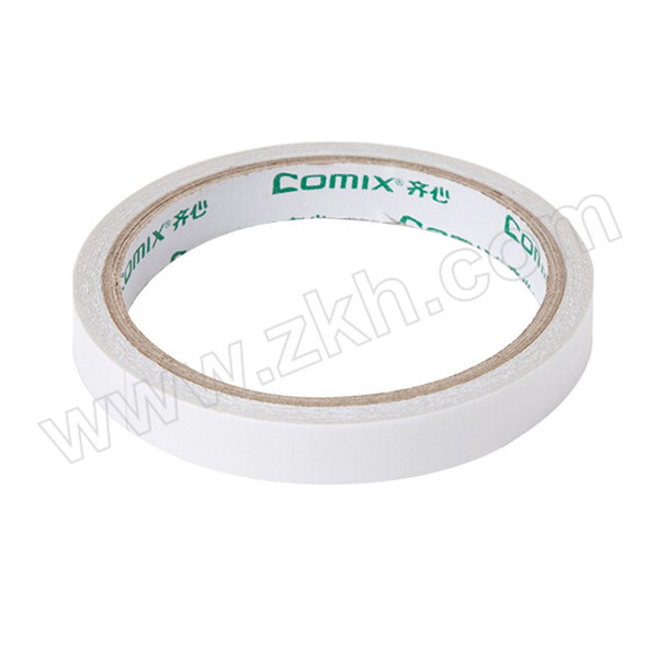COMIX/齐心 棉纸双面胶带 MJ1210-10 12mm×10yd 1筒